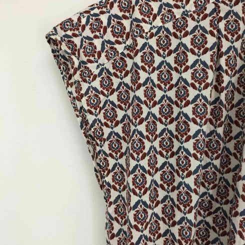 パークス PARKES ノースリーブ花柄ワンピース レディース M