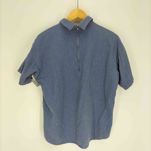 ミスタージェントルマン MR.GENTLEMAN 襟付き ハーフジップ ジップ S/S プルオーバー カットソー メンズ import:M