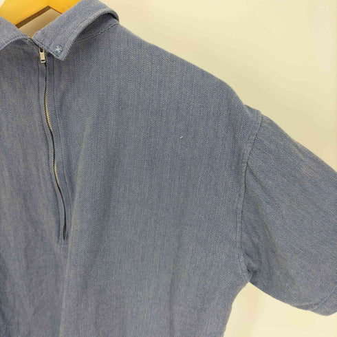 ミスタージェントルマン MR.GENTLEMAN 襟付き ハーフジップ ジップ S/S プルオーバー カットソー メンズ import:M