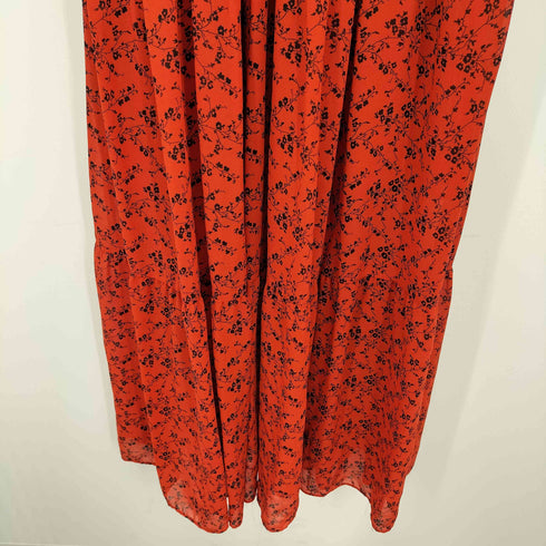 ザラ ZARA ストレッチ花柄ティアードワンピース レディース import:S