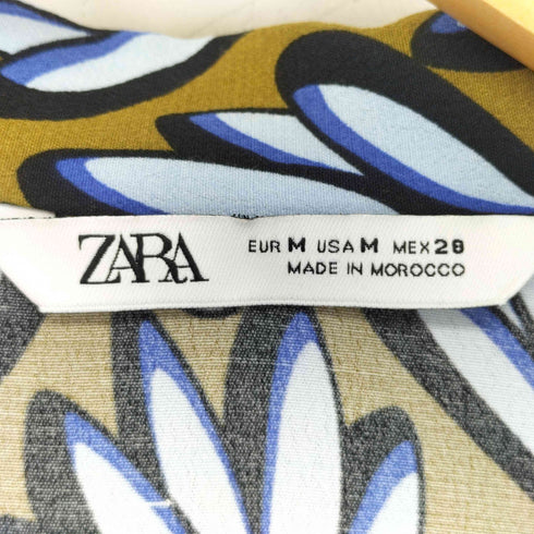 ザラ ZARA ボタニカル柄 プルオーバーシャツ レディース import:M