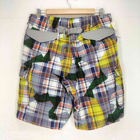 サカイ Sacai チェック柄リネンカーゴハーフパンツ メンズ 2