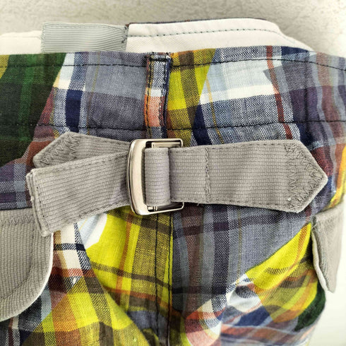 サカイ Sacai チェック柄リネンカーゴハーフパンツ メンズ 2