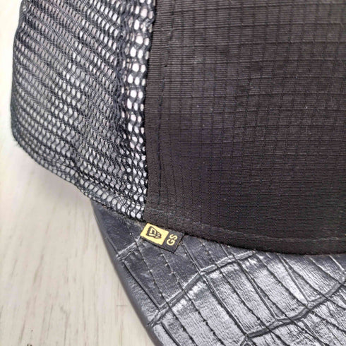 ニューエラ NEW ERA レザー切替 メッシュ6パネルベースボールキャップ メンズ 7 5/8