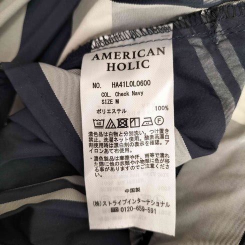 アメリカンホリック AMERICAN HOLIC チェックメモリーフレアスカート レディース JPN:M