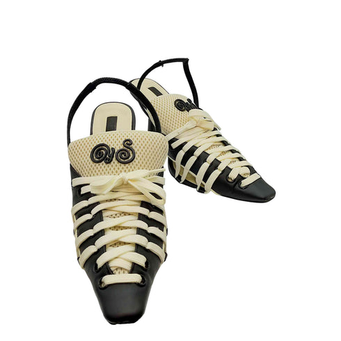 イエロー YELLO MONOCHROME SNEAKER MULES レディース JPN:L