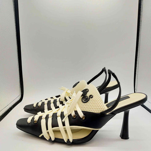 イエロー YELLO MONOCHROME SNEAKER MULES レディース JPN:L