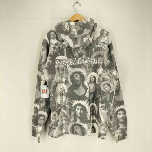 シュプリーム Supreme 18AW Jesus and Mary Hooded Sweatshirt 総柄スウェット プルオーバーパーカー メンズ L
