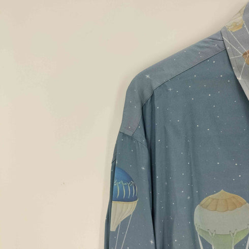 マンドー MANDO レーヨンシルク プリントレギュラーカラーシャツ メンズ JPN:1