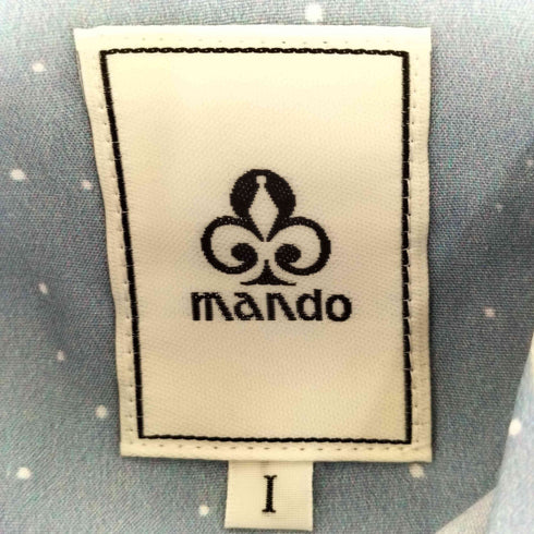 マンドー MANDO レーヨンシルク プリントレギュラーカラーシャツ メンズ JPN:1