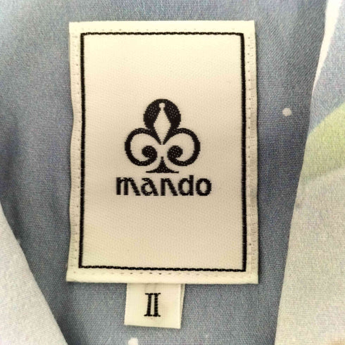 マンドー MANDO レーヨンシルク プリントレギュラーカラーシャツ メンズ JPN:1
