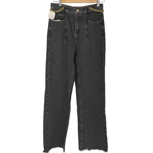 bebe Y2K ウエストチェーンバックタックデニムパンツ レディース 2