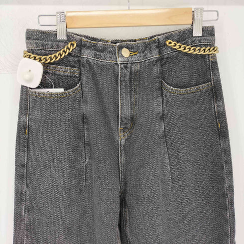 bebe Y2K ウエストチェーンバックタックデニムパンツ レディース 2