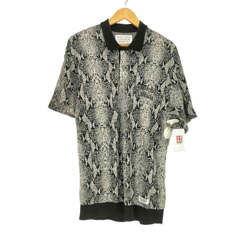 ワコマリア WACKO MARIA 24SS PYTHON KNIT POLO SHIRT シルク混 パイソン柄 半袖ポロシャツ メンズ JPN:M