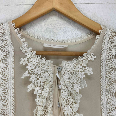 LEST ROSE レースデザインノースリーブワンピース レディース 2