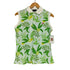 KISS ON THE GREEN 花柄ストライプノースリーブポロシャツ sport レディース L