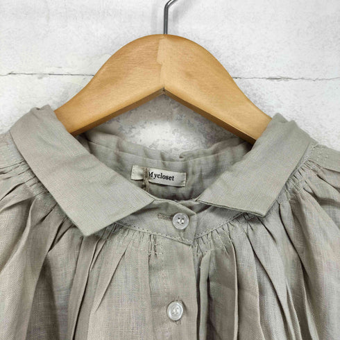 MY CLOSET リネンギャザーブラウス レディース FREE