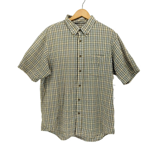 エディーバウアー Eddie Bauer シアサッカー ボタンダウン チェックシャツ メンズ import:L
