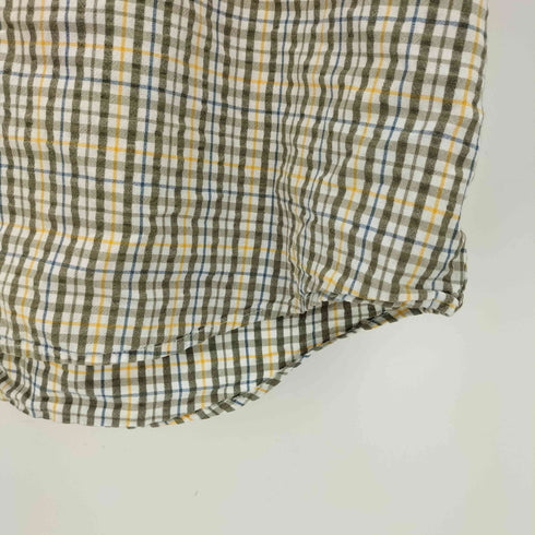 エディーバウアー Eddie Bauer シアサッカー ボタンダウン チェックシャツ メンズ import:L