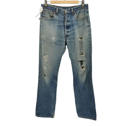 リーバイス Levis 90s USA製 501XX ボタン裏553 ダメージデニムパンツ メンズ W34 L36