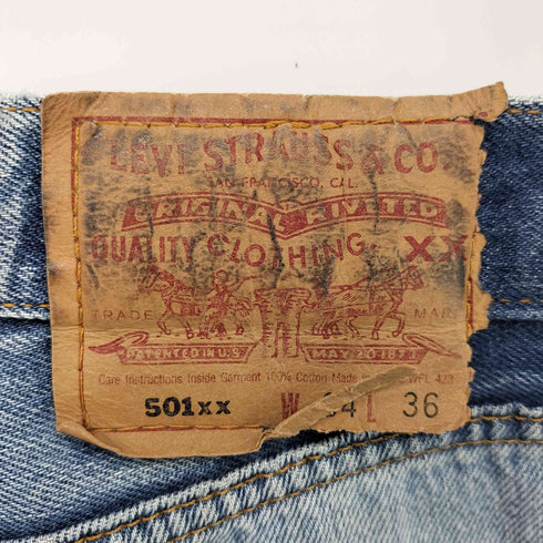 リーバイス Levis 90s USA製 501XX ボタン裏553 ダメージデニムパンツ メンズ W34 L36
