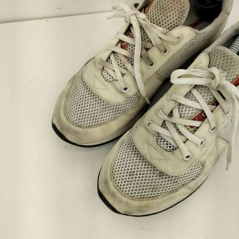 プラダ PRADA メッシュ ローカットスニーカー メンズ 7 1/2