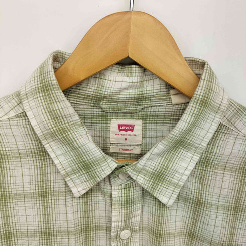 リーバイス Levis コットンリネン インド綿 オンブレチェックシャツ メンズ import:M