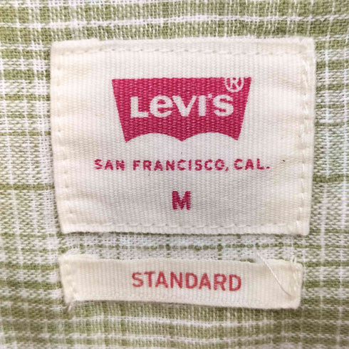 リーバイス Levis コットンリネン インド綿 オンブレチェックシャツ メンズ import:M