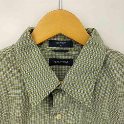 ノーティカ NAUTICA コットンチェックレギュラーカラーシャツ メンズ import:XL