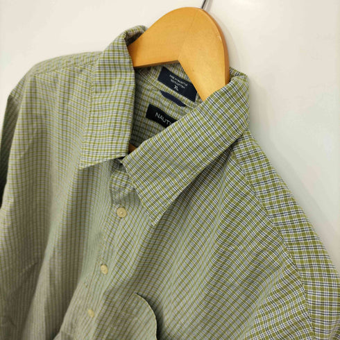 ノーティカ NAUTICA コットンチェックレギュラーカラーシャツ メンズ import:XL