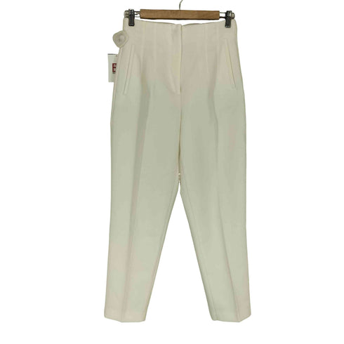 ザラ ZARA ベルトレス 2タックセンタープレス スラックス レディース 29