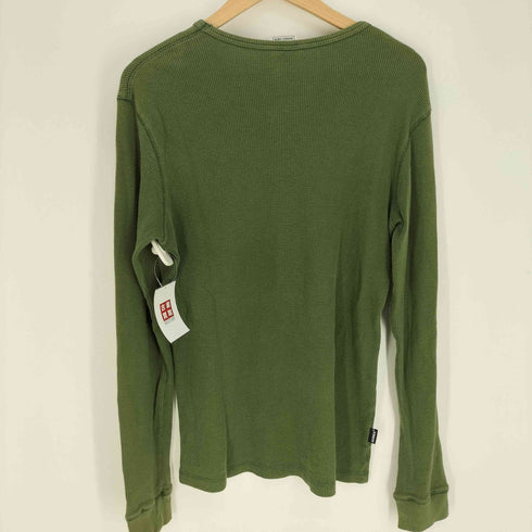 アヴィレックス AVIREX Vガゼット ワッフル生地 ロゴ グラフィック プリント L/S カットソー ロンT メンズ import:L