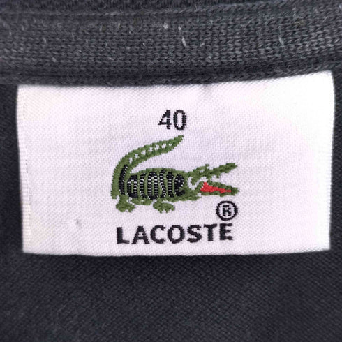 ラコステ LACOSTE ワンポイントワッペン 鹿の子 半袖 シャツ レディース 40