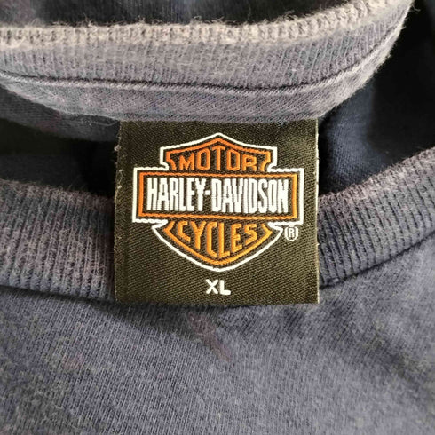 ハーレーダビッドソン HARLEY-DAVIDSON 00s USA製 胸ポケット 両面プリント クルーネック Tシャツ メンズ import:XL