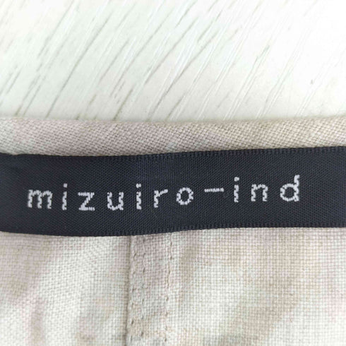 ミズイロインド mizuiro ind リネン100 半袖ワンピース レディース