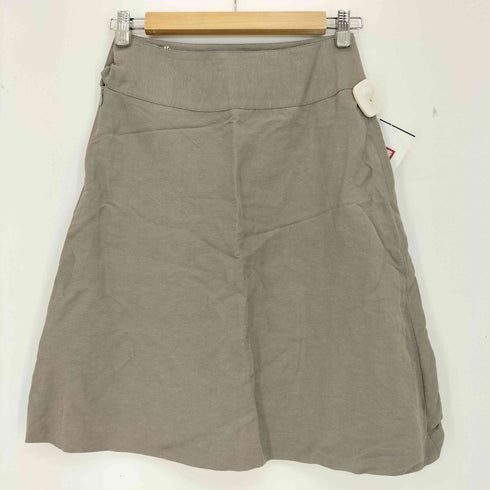 サリースコット Sally Scott リネンレーヨン 裏地ドット 貝ボタン フレアスカート レディース  64-91