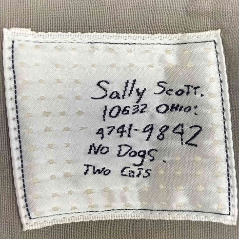サリースコット Sally Scott リネンレーヨン 裏地ドット 貝ボタン フレアスカート レディース 64-91