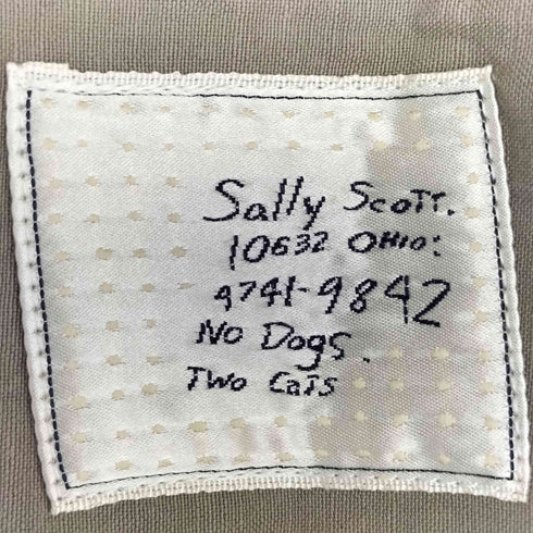 サリースコット Sally Scott リネンレーヨン 裏地ドット 貝ボタン フレアスカート レディース  64-91