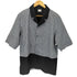 CONTROLLA+ silk blend luxury bicolor open collar shirt メンズ JPN:2