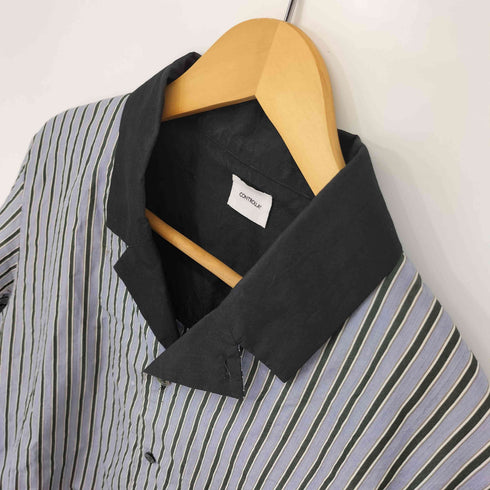 CONTROLLA+ silk blend luxury bicolor open collar shirt メンズ JPN:2