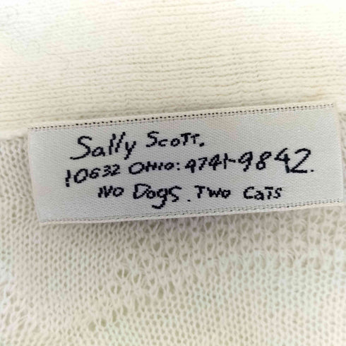 サリースコット Sally Scott コットンリネン トライアングル シアー カーディガン レディース JPN:M