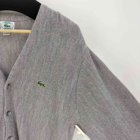 アイゾッドラコステ IZOD LACOSTE 80-90S 最終タグ USA製 ワンポイント ロゴ ワッペン アクリル ニット カーディガン メンズ import:S