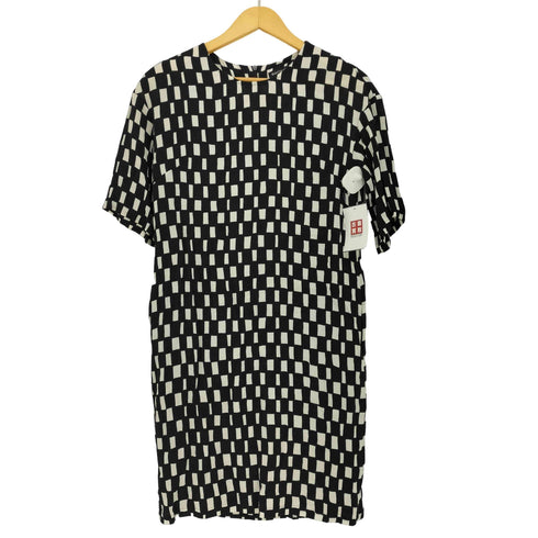 マリメッコ marimekko レーヨン ブロックチェック 半袖ワンピース レディース 3L