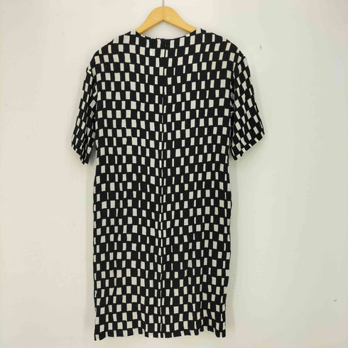 マリメッコ marimekko レーヨン ブロックチェック 半袖ワンピース レディース 3L