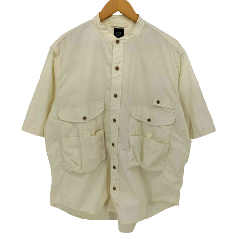 ユナイテッドアローズグリーンレーベルリラクシング UNITED ARROWS green label relaxing GLR/ lab アングラー バンドカラー 半袖シャツ メンズ JPN:M