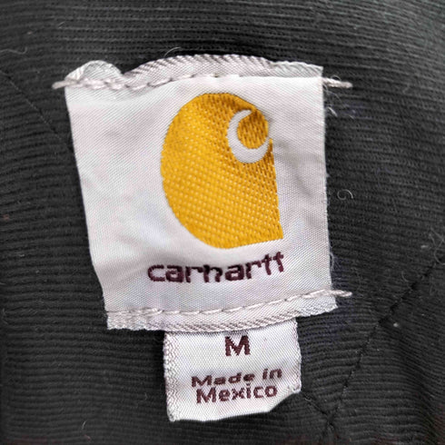 カーハート Carhartt 90S メキシコ製 DUCK ACTIVE JACKET 裏地キルティング 革パッチ フーデッド ダック地 アクティブジャケット メンズ import:M