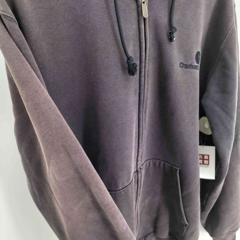 カーハート Carhartt メキシコ製 ロゴ刺繍 ポリコットン ドローコード ジップアップ パーカー メンズ import:M