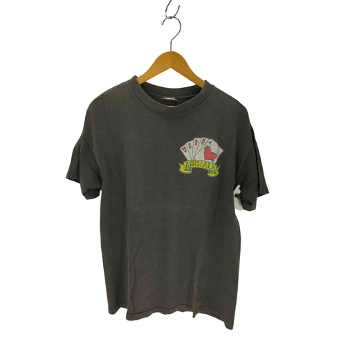 80S-90S AIR WALK 両面プリントクルーネックTシャツ 裾袖シングル メンズ