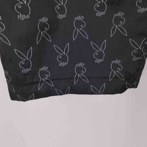 プレイボーイ PLAYBOY 90S-00S 総柄 サテンパジャマパンツ メンズ