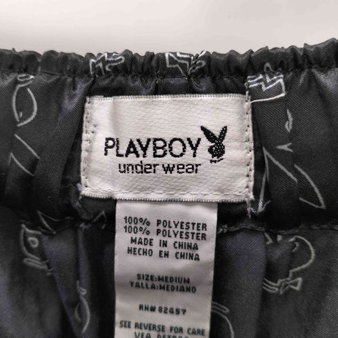プレイボーイ PLAYBOY 90S-00S 総柄 サテンパジャマパンツ メンズ